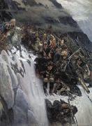 Vasily Surikov March of Suvorov through the Alps oil on canvas